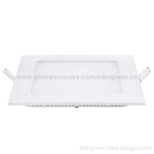 12W Ultra-slim Square LED Panel Downlight with 2835 SMD, CE, RoHS, FCC Marks, 3 Years Warranty